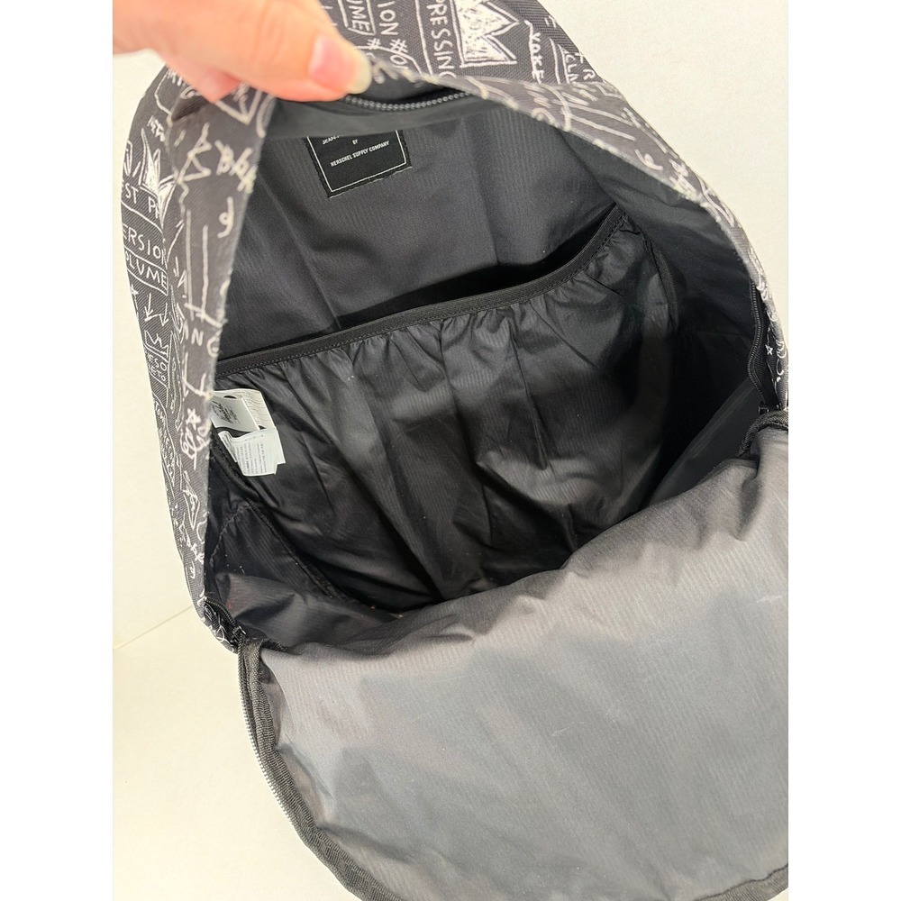Herschel Supply Co Jean-Michel Basquiat Backpack Black White Art Print Classic - Picture 4 of 13